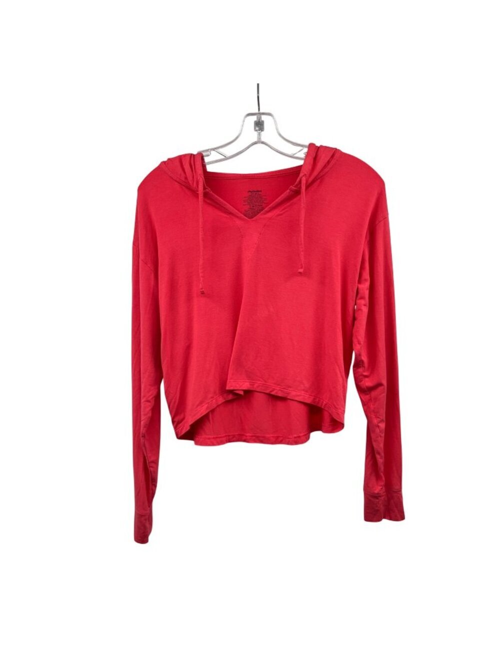 Me Undies Womens Cropped Hoodie Lightweight Coral Pink Size Small